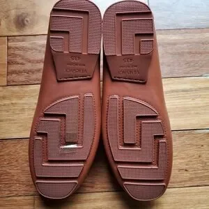 New Versace Greca Brown Leather Calfskin Driver Loafers Size 10.5 (EU 43.5) Versace | Shoes | New Versace Greca Brown Leather Calfskin  main image 4